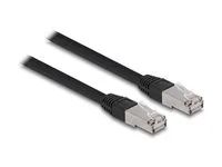 Patch kabel - RJ-45 (M) do RJ-45 (M) - 2 m - 7 mm - S/FTP - CAT 6a - neobsahuje halogen, venkovní - černá