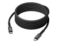 USB kabel - USB-C (M) do USB-C (M) - 3 m - USB napájení (100W), braided - černá