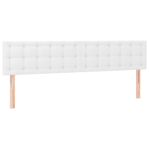 vidaXL Čela postelí bílé 160x5x78/88 cm umělá kůže