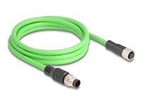 M12 Cable A-coded 8 pin male to female P