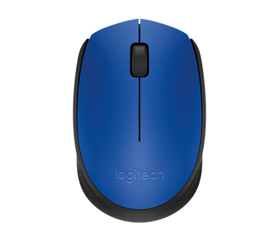 Logitech M171/Kancelářská/Optická/1 000 DPI/Bezdrátová USB/Černá-modrá