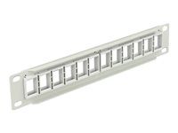 Propojovací panel - šedá - 1U - 10" - 12 portů
