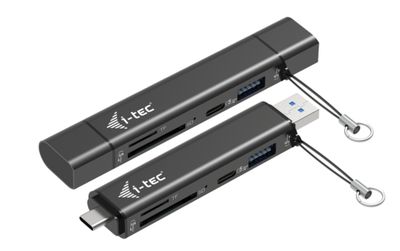 i-tec USB-C/USB-A Dongle SD/microSD card reader + 2x USB port (1x USB-A, 1x USB-C)