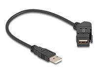 USB 2.0 Type-A panel mount female 45° an