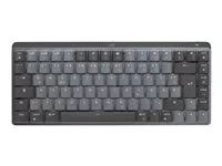 Klávesnice - podsvícená - bezdrátový - Bluetooth LE - QWERTY - US mezinárodní - klávesový spínač: Linear - grafit