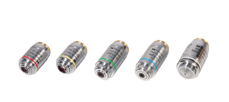 Sada objektivů MAGUS FL S-APO60 PlanF S-Apo 4х/10х/20х/40х/100х olej ∞/0,17 H60 mm