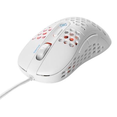 DELTACO GAM-106-W GAMING WM85, Myš, USB, bílá