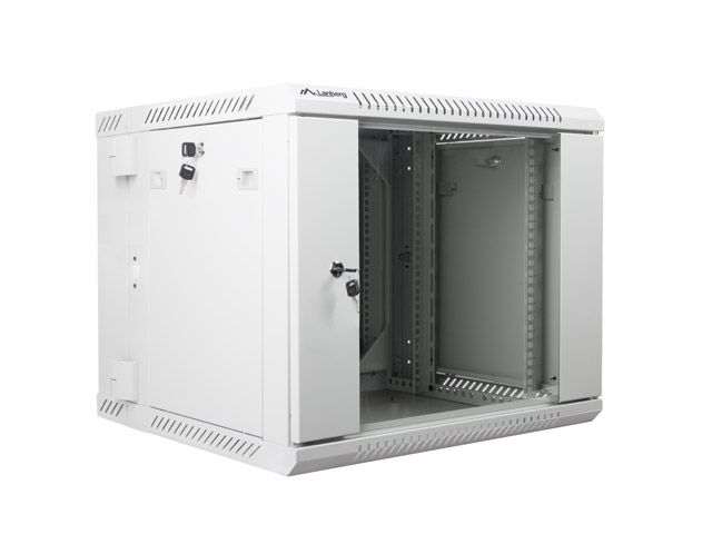 Lanberg racková skříň 19" dvoudílná nástěnná 9u/600x600 (flat pack) šedá
