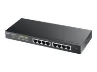 Přepínač - inteligentní - 8 x 10/100/1000 (PoE+) - desktop, pro připevnění na zeď - PoE+ (70 W)