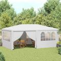 vidaXL Profesionálny párty stan+bočné steny 4x6 m, biely 90 g/m²