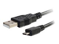USB A to Micro USB Cable - USB 2.0 - M/M - Kabel USB - USB (M) do Micro USB typ B (M) - 2 m - černá