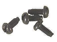 12-24 Mounting Screws, Steel, Black, 100pc