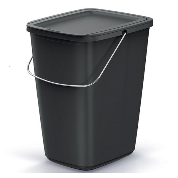 Koš odpadkový COMPACTA Q FLAP BASIC černý 9l