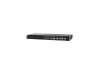 Cisco 250 Series SF250-24P - Prepínac - inteligentní - 24 x 10/100 (PoE+) + 2 x kombinace Gigabit SFP - Lze montovat do rozvadece - PoE+ (185 W) - repasováno