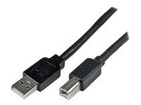 Long 20 m USB Cable - 20m USB Printer Cable - 1x USB A (M), 1x USB B (M) - Black (USB2HAB65AC) - Kabel USB - USB typ B (M) do USB (M) - USB 2.0 - 20 m - černá - pro P/N: ICUSB232D