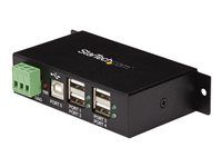4 Port Rugged Industrial USB 2.0 Hub - Rozbočovač - 4 x USB 2.0 - lze montovat na konzolu DIN - DC power - pro P/N: ITB20D3250, MSDREADU2OTG, USB2HAB15, USB2HAB30AC, USB2HAB50AC, USB2HABM1, USB2HABM6RA