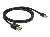 Kabel DisplayPort - DisplayPort s piny (male) do Mini DisplayPort s piny (male) - 1 m - černá - podpora 8K