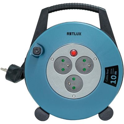 Prodlužovací kabel na bubnu - 3 zásuvky 10 m RETLUX RPC 54