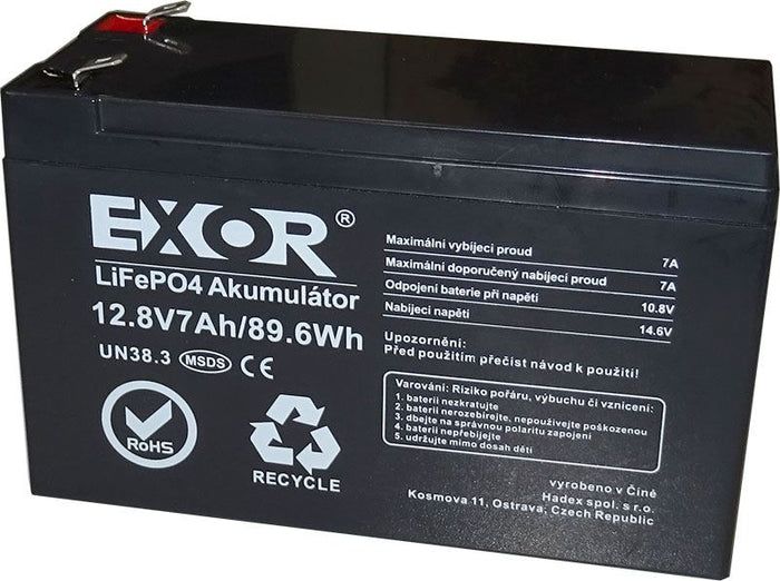 LiFePO4 12,8V 7Ah baterie EXOR LFP R925