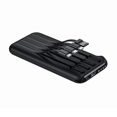 Powerbank Vipfan F10 10000mAh + 4in1 kabel (černý)
