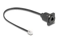 D-Type RJ10 cable plug to jack black 30