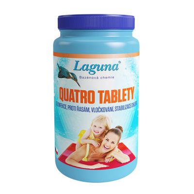 Multifunkční tablety pro chlórovou dezinfekci bazénové vody LAGUNA 4v1 Quatro 2,4kg