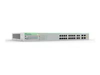 Allied Telesis AT iGS950/20PS - Přepínač - inteligentní - 16 x 10/100/1000 (PoE+) + 4 x combo 100/1000 SFP/RJ-45 - proudění vzduchu ze strany na stranu - desktop, pro připevnění na zeď, Lze montovat do rozvaděče - PoE+ (370 W) - kompatibilní s TAA