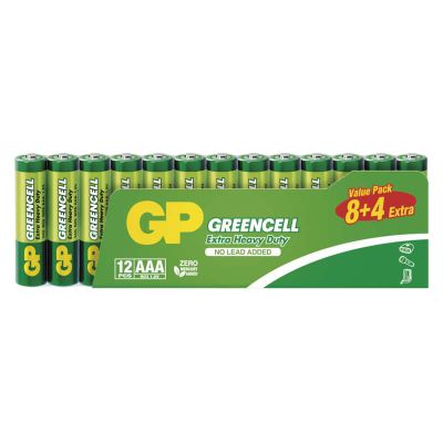 Baterie AAA (R03) Zn-Cl GP Greencell 12ks