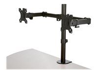 Space-saving Design (ARMDUAL2) - Montážní sada - nastavitelné rameno - pro 2 monitory - ocel - černá - velikost obrazovky: 13"-32" - upevnitelné na stůl