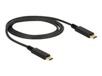 USB kabel - USB-C (M) do USB-C (M) - USB 3.1 Gen 2 - 5 A - 1 m - černá
