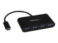 Portable USB-C to 4x USB-A Hub - Bus-Powered USB 3.1 Gen 1 Type-C Hub - USB 3.0 Port Expander (HB30C4AB) - Rozbočovač - 4 x SuperSpeed USB 3.0 - desktop