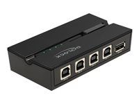 USB periferní sharing switch - 4 x USB 2.0 - pro připevnění na zeď, umožňuje montáž na povrchy