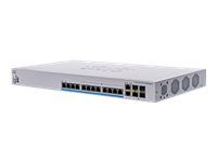 Cisco Business 350 Series CBS350-12NP-4X - Prepínac - L3 - rízený - 12 x 100/1000/2.5G/5GBase-T (PoE+) + 2 x combo 10 Gigabit SFP+/RJ-45 + 2 x 10 Gigabit SFP+ - Lze montovat do rozvadece - PoE+ (375 W) - repasováno
