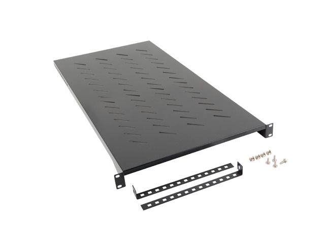 Lanberg 19" pevná police 1200 mm černá (1u/483x910 mm max. nosnost do 25 kg, 4bodová montáž)