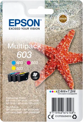 Epson multipack 3-colours 603, Cyan, Magenta, Yellow