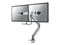 Montážní sada - plný pohyb - pro 2 LCD displeje - stříbrná - velikost obrazovky: 10"-32" - upevnění svorkou, průchodka, upevnitelné na stůl