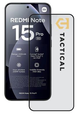 Tactical Glass Shield 5D sklo pro Xiaomi Redmi Note 15 Pro 5G Black