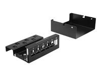 Záslepný patch panel keystone - montáž na stěnu, montáž na kolejnici DIN - černá - 6 portů