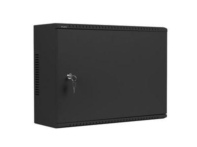 Lanberg 19" racková skříň pro montáž na stěnu 4u+3u/540x200 nízkoprofilová černá (smontovaná)