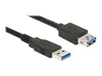 Prodlužovací šňůra USB - USB typ A (M) do USB typ A (F) - USB 3.0 - 1.5 m - černá