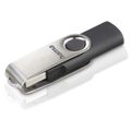 HAMA Rotate, USB Klíč, 8GB, stříbrný/černý