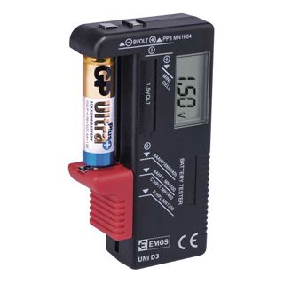 EMOS Univerzální tester baterií AA, AAA, C, D, 9V