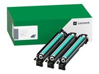 3-balení - azurová, purpurová, žlutá - sada fotokonduktoru LCCP - pro Lexmark CX930dse, CX931dse