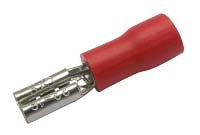 Zdířka faston 2.8mm, vodič 0.5-1.5mm červená