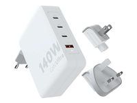 Síťový adaptér - kabel, GaN - AC 100-240 V - 140 Watt - výstupní konektory: 4