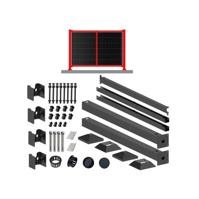 Konstrukce plotu pro 1 solární panel
