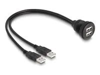 USB 2.0 Cable 2 x USB Type-A male to 2 x