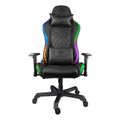 DELTACO GAM-080, RGB Herní židle černá