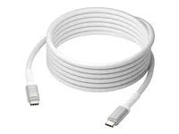 USB kabel - USB-C (M) do USB-C (M) - 3 m - USB napájení (100W), braided - bílá
