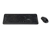 Klávesnice a sada myši - kombinace - full size - bezdrátový - 2.4 GHz - QWERTY - severské jazyky - černá